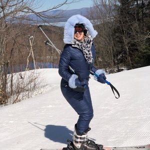 Ski jumpsuit Blue/Silver
